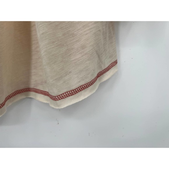 umgee cream and floral sleeves oversized boho shirt blouse top size large - Picture 6 of 8